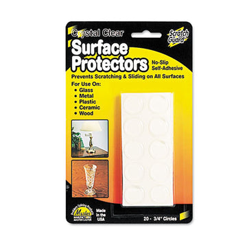 Master Caster® Scratch Guard Surface Protectors, 0.75" Dia, Circular, Clear, 20-pack freeshipping - TVN Wholesale